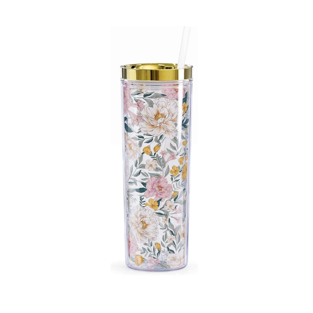 Skinny Acrylic Tumbler with Lid and Straw | 18oz