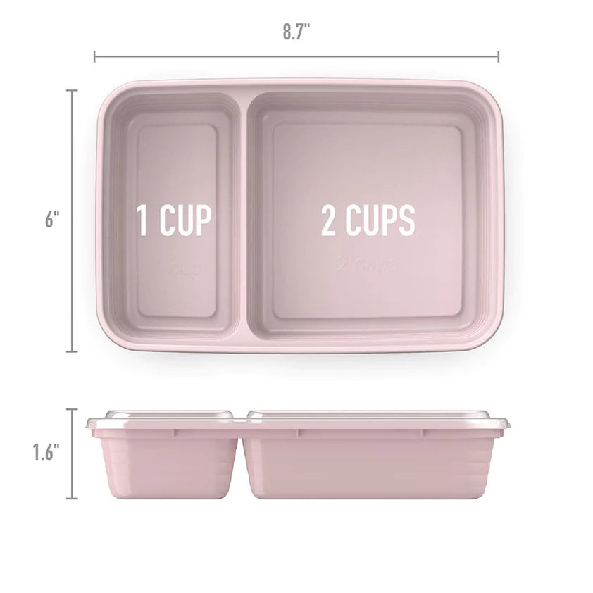 Bentgo Prep 2-Compartment Meal-Prep Containers
